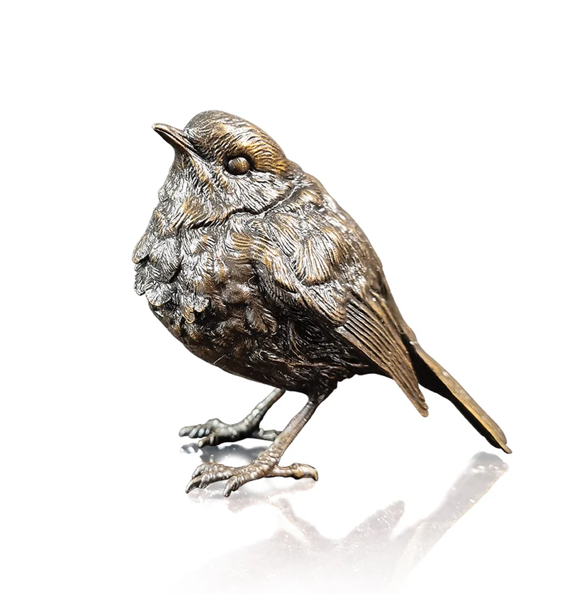 Solid Bronze Robin Standing (1216)
