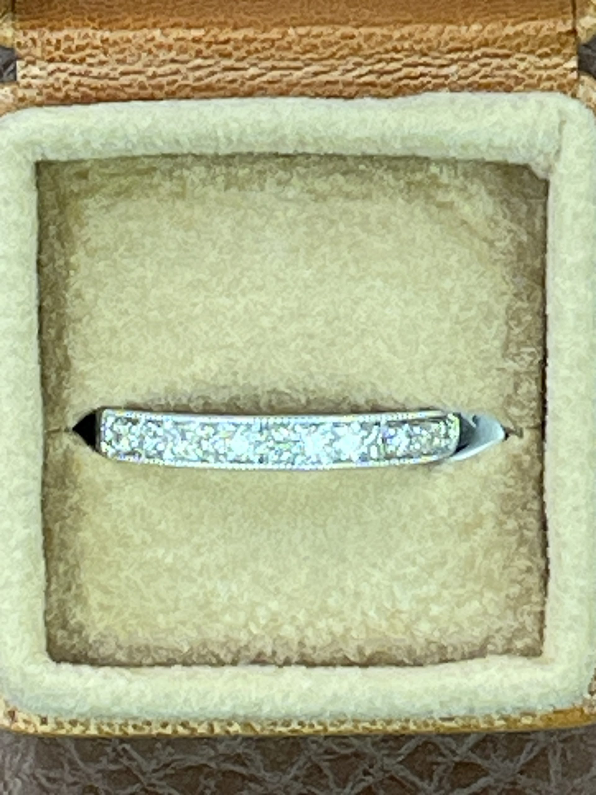 18ct White Gold Eternity Half Hoop Diamond Ring