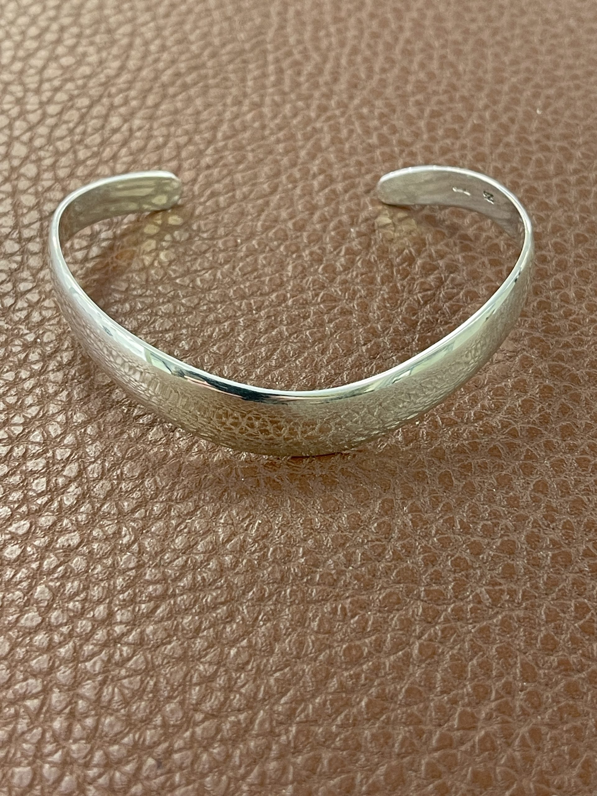 Sterling Silver Wave Cuff Torque Bangle