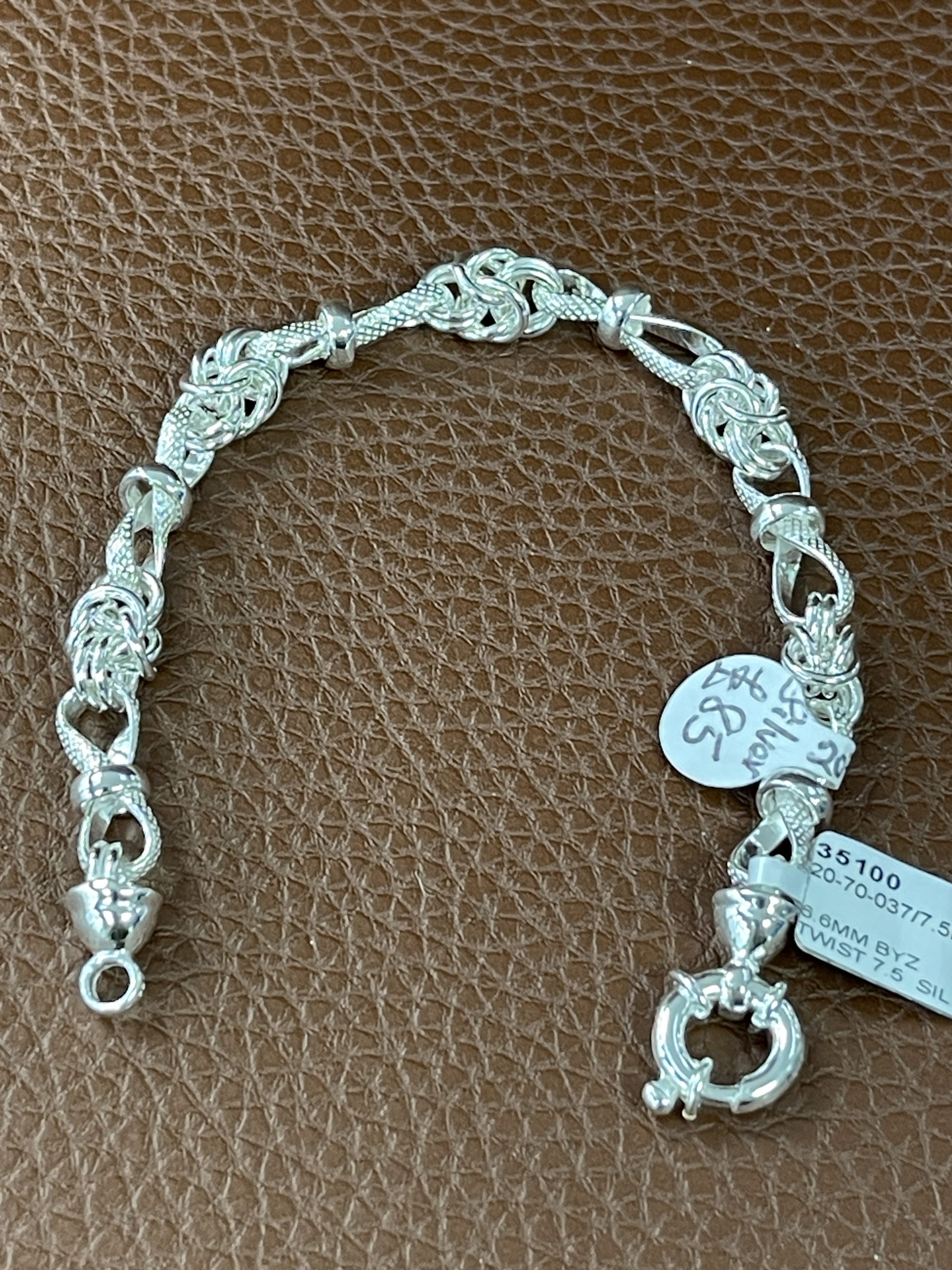 Sterling Silver Handcrafted Unusual Bracelet