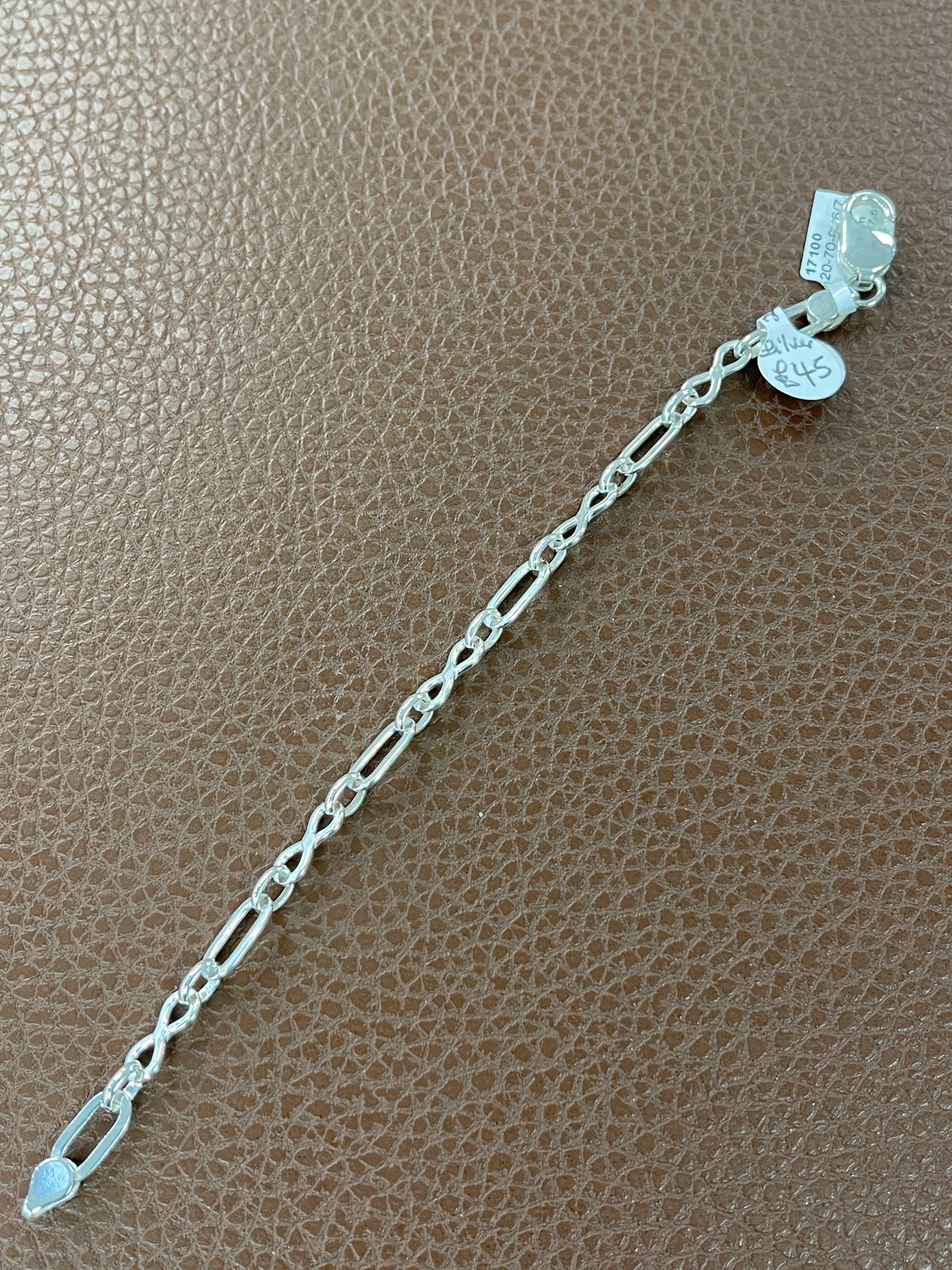 Sterling Silver Infinity Link Bracelet