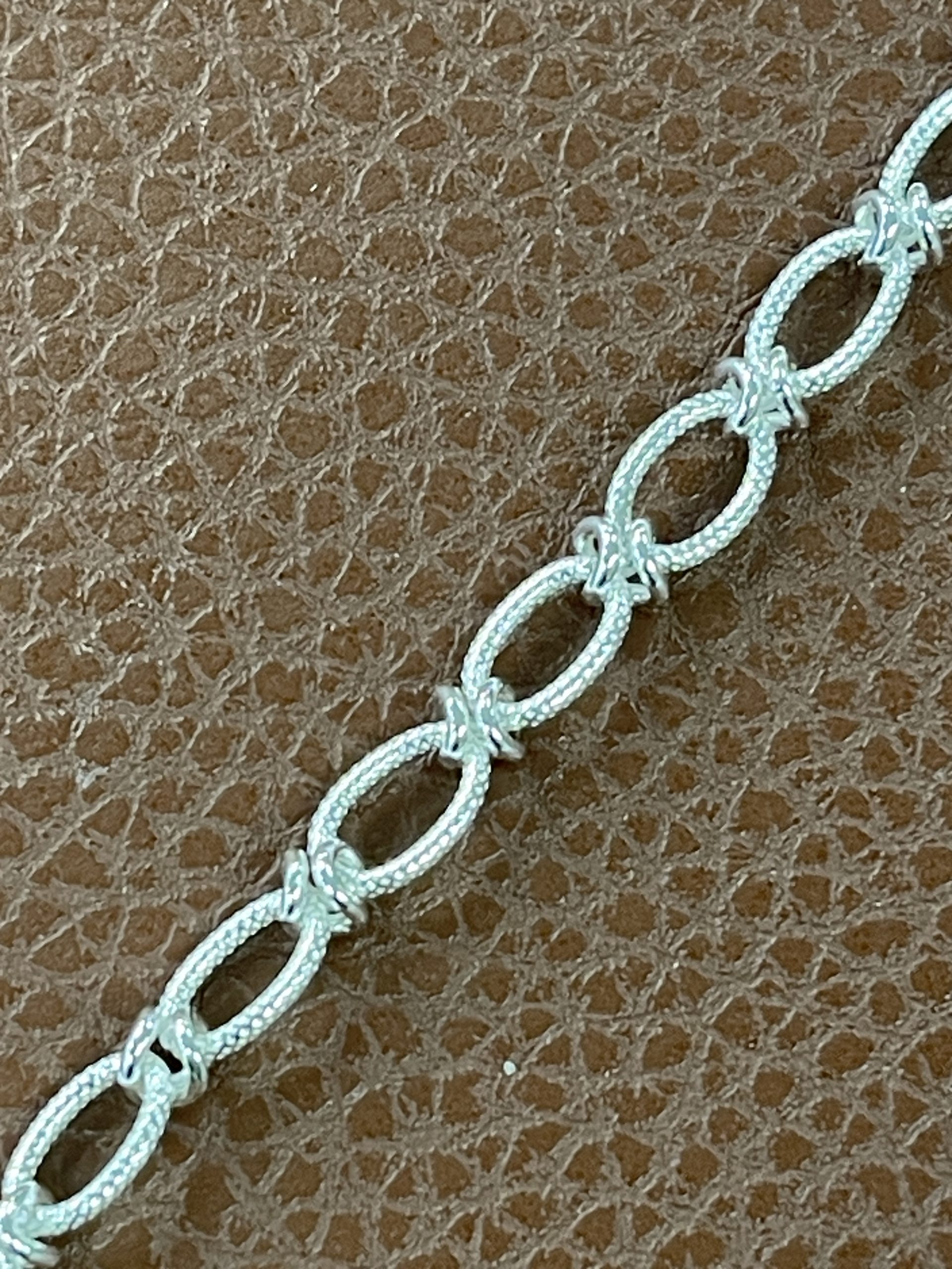 Sterling Silver Textured Knot Bracelet