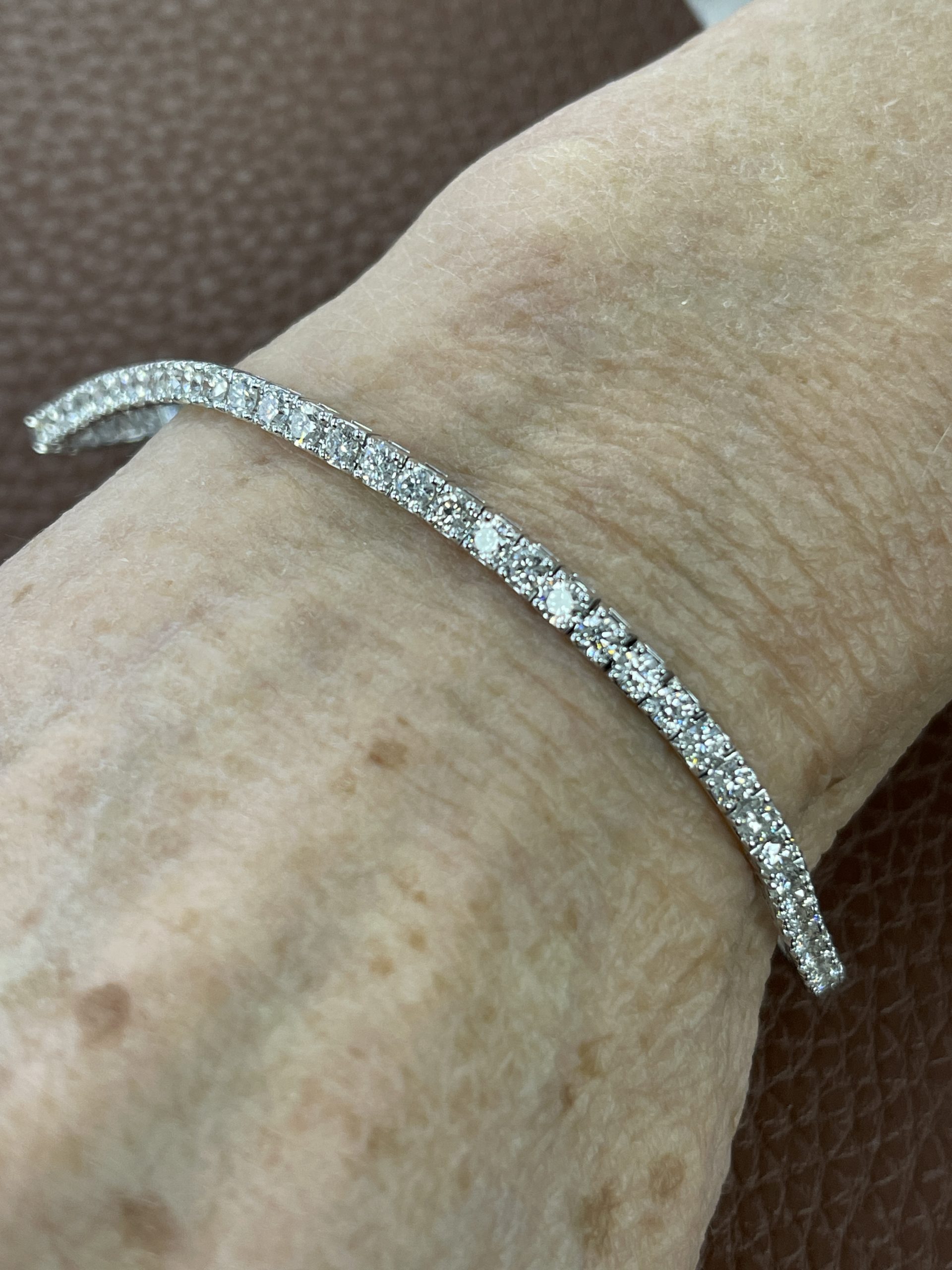 Platinum 5cts 35pts Natural Diamond Tennis Bracelet