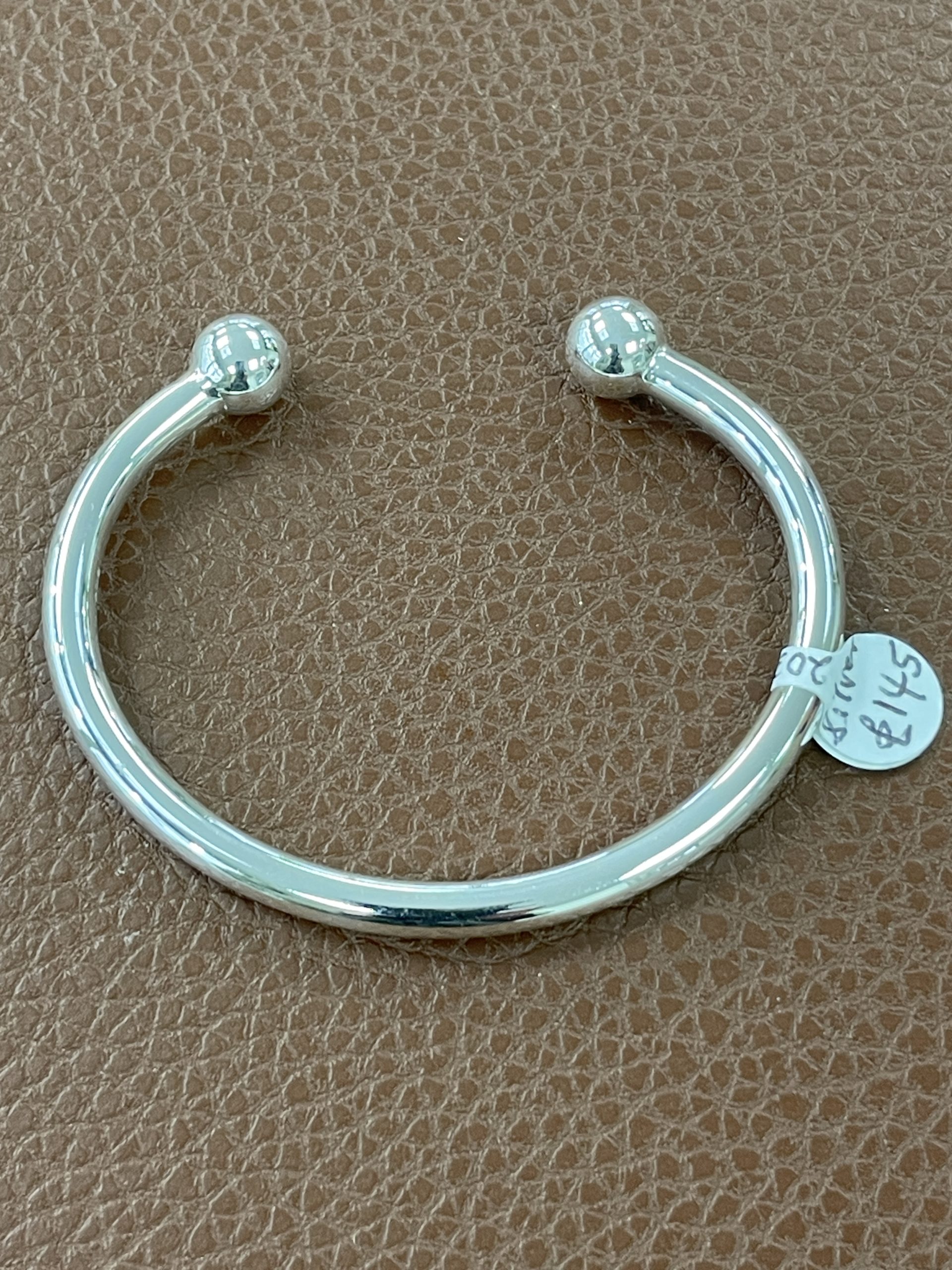 Sterling Silver Heavy Solid Torque Bangle