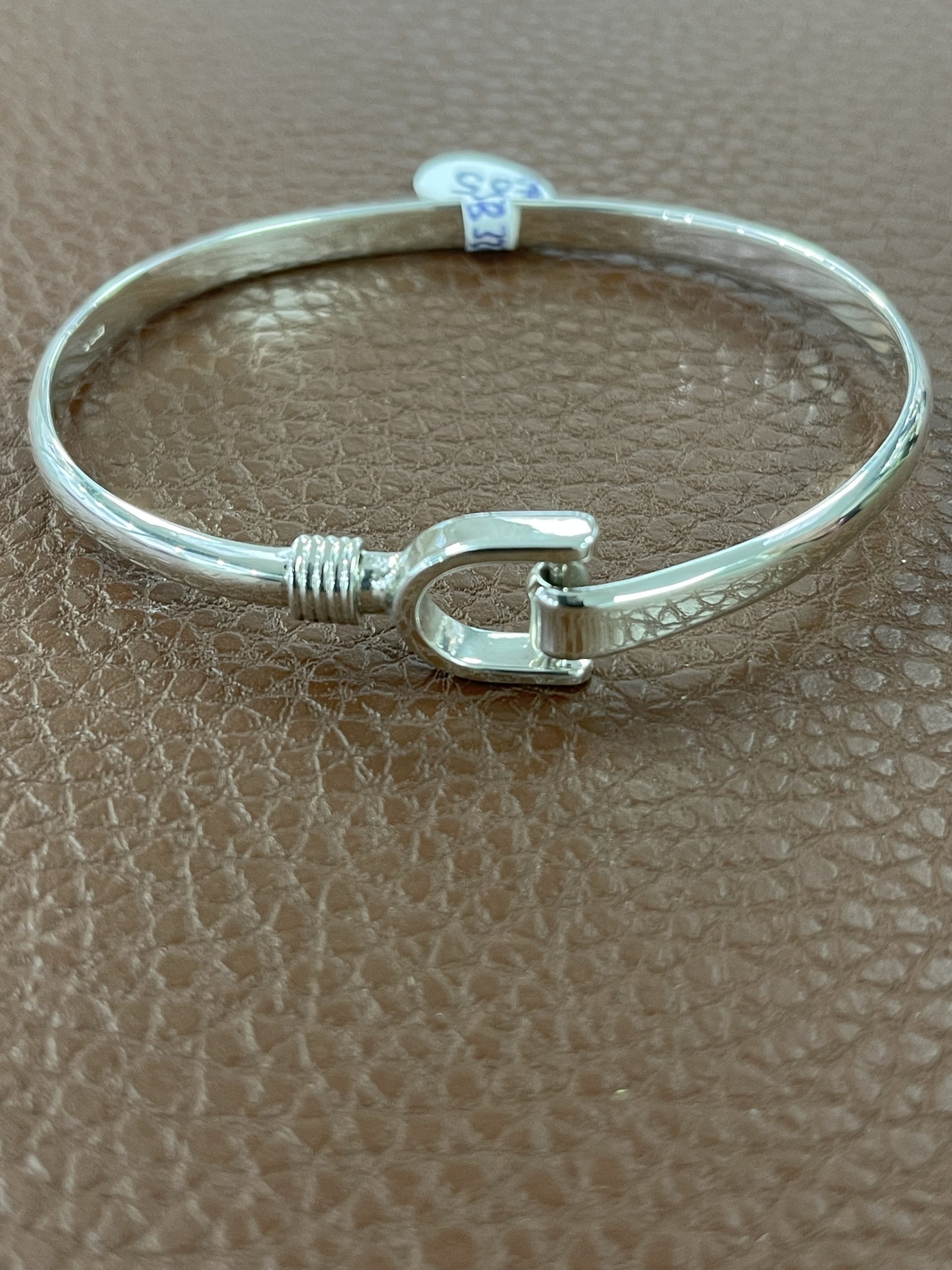 Sterling Silver Solid Hook Bangle