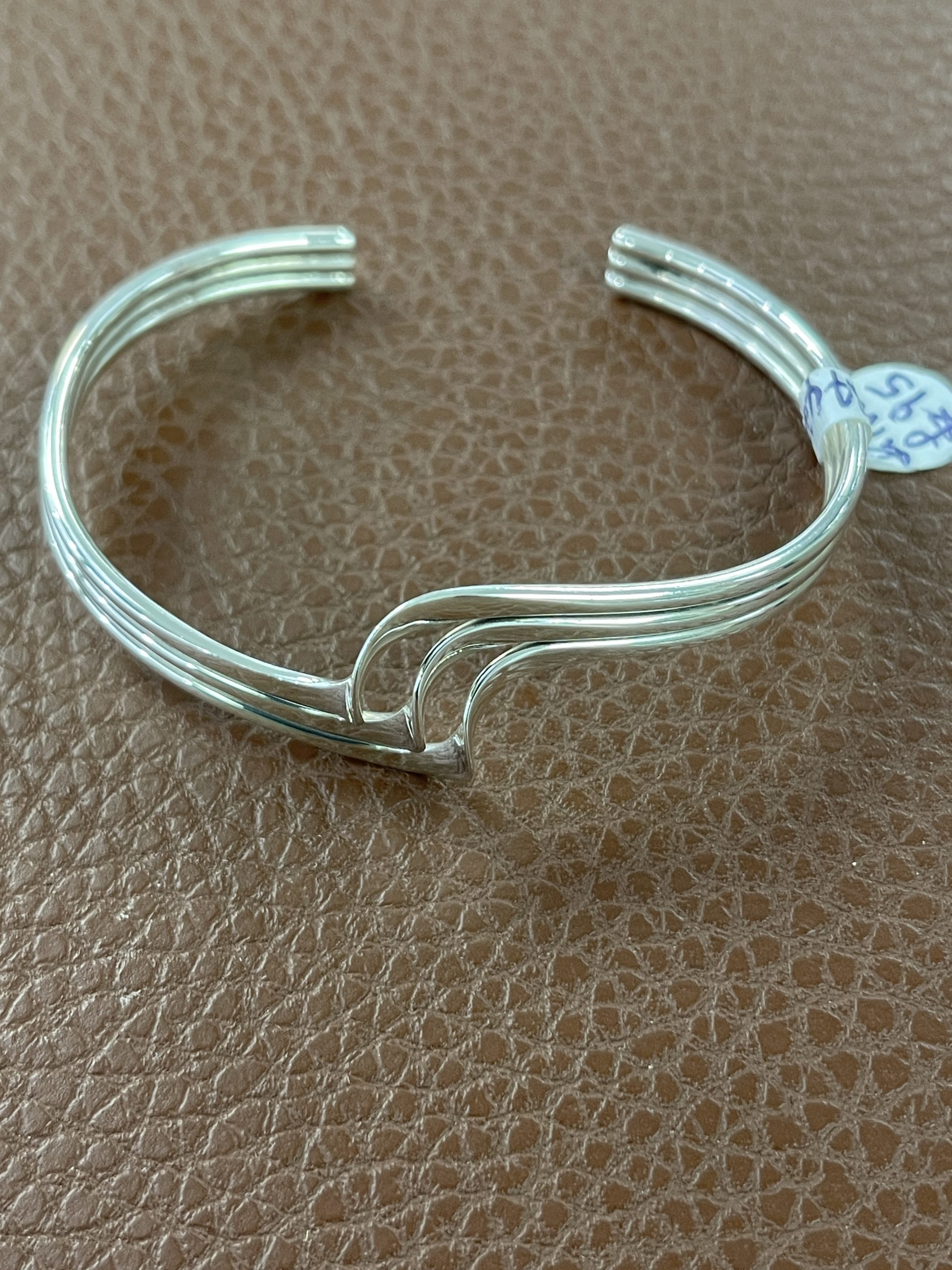 Sterling Silver Triple Wave Torque Bangle