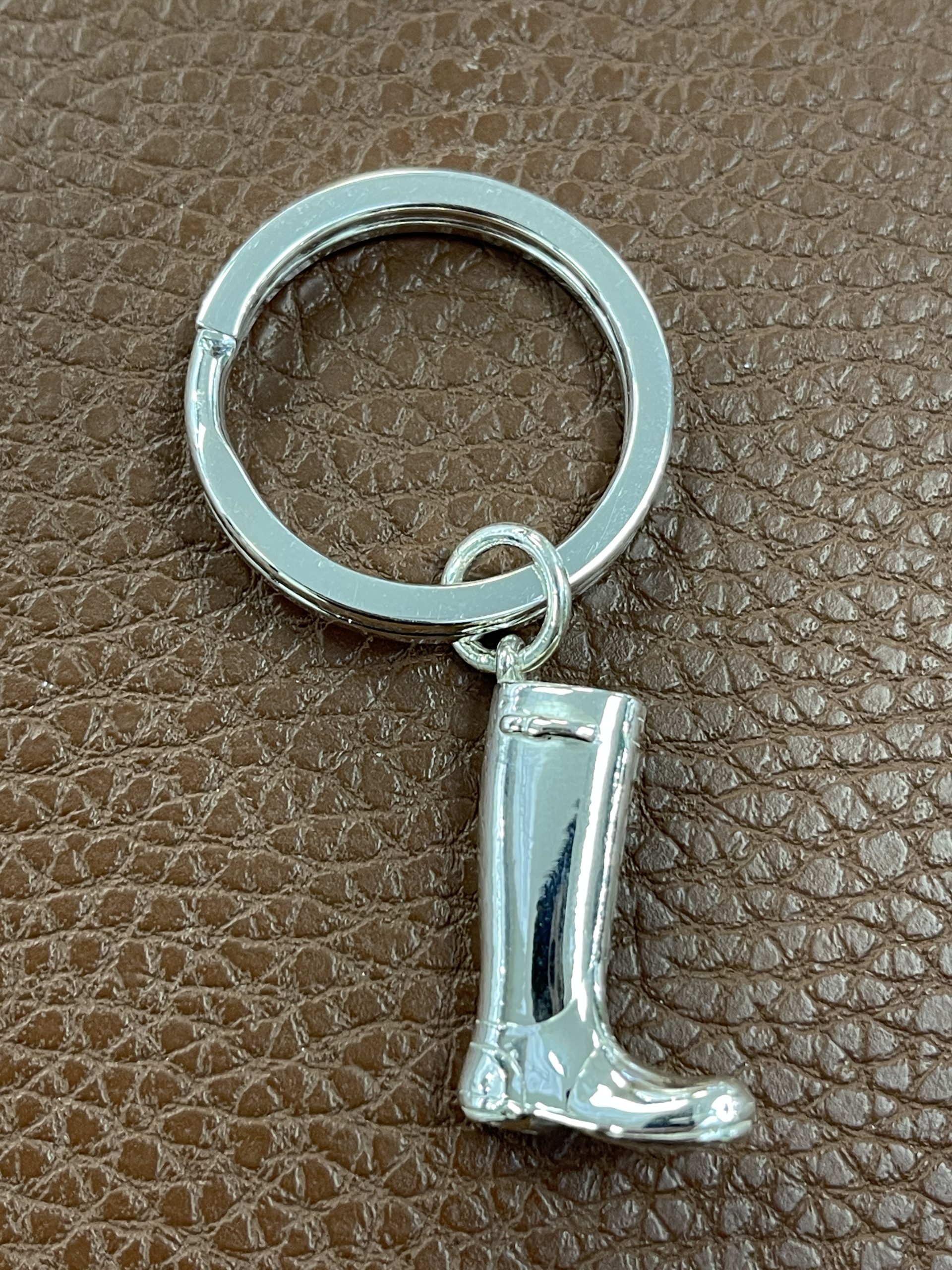 Sterling Silver Wellington Boot Keyring