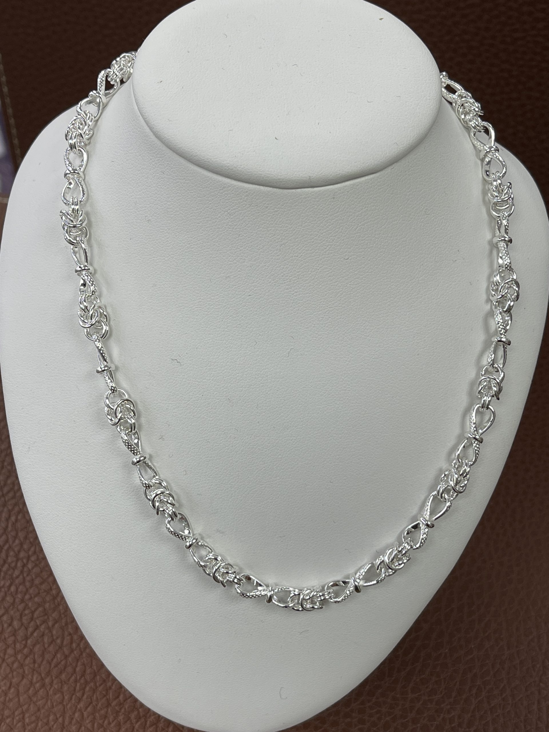 Sterling Silver Byzantine Twist Necklace Chain