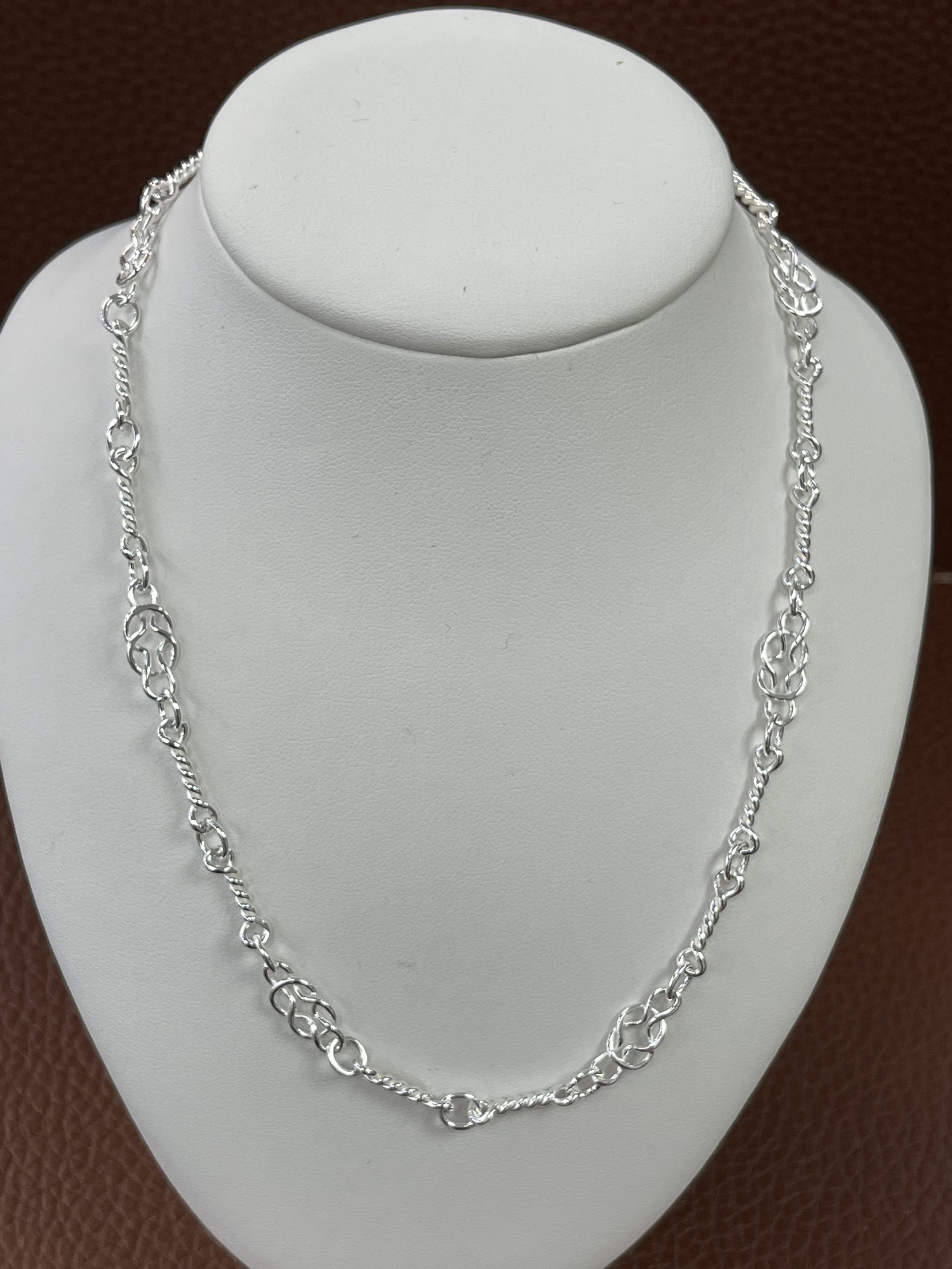 Sterling Silver Celtic Twist Design Necklace Chain
