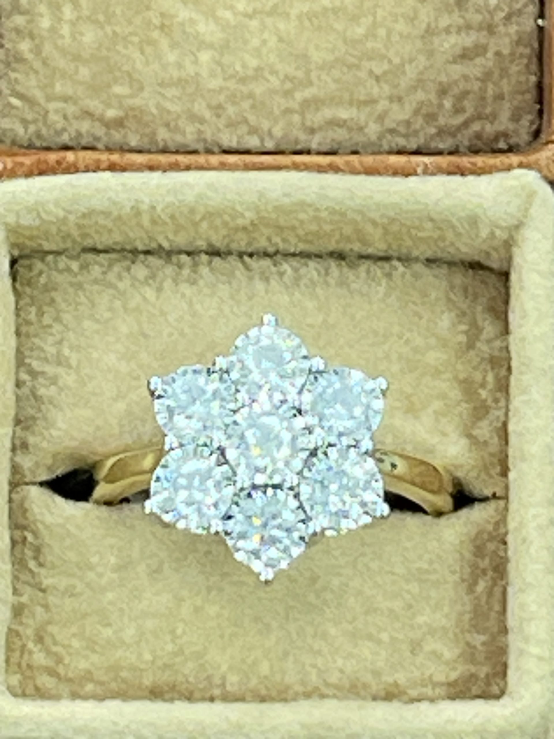 Diamond Seven Stone 1ct Flower Daisy Cluster Ring
