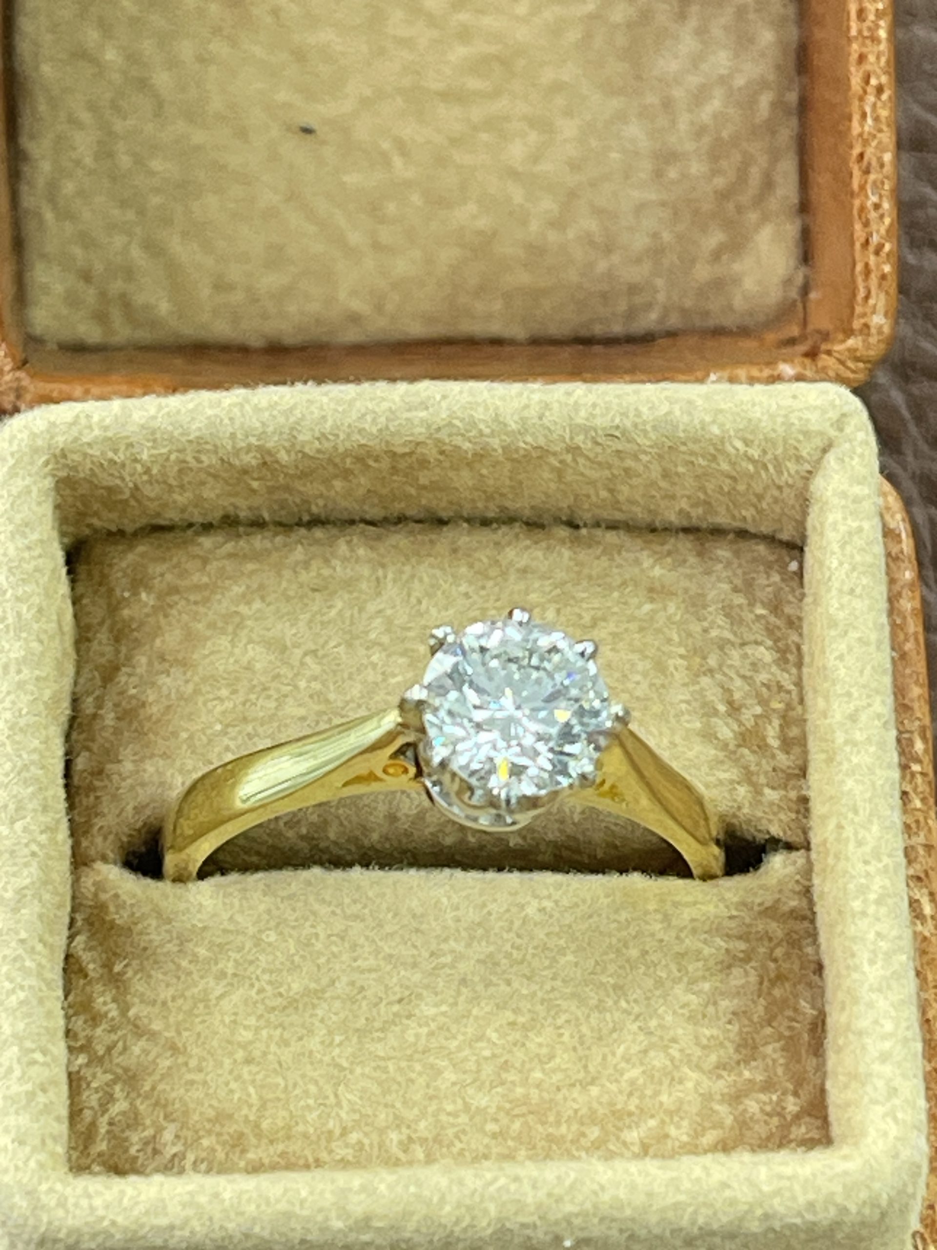 18ct 1ct Solitaire Diamond Ring GIA Certificated Secondhand