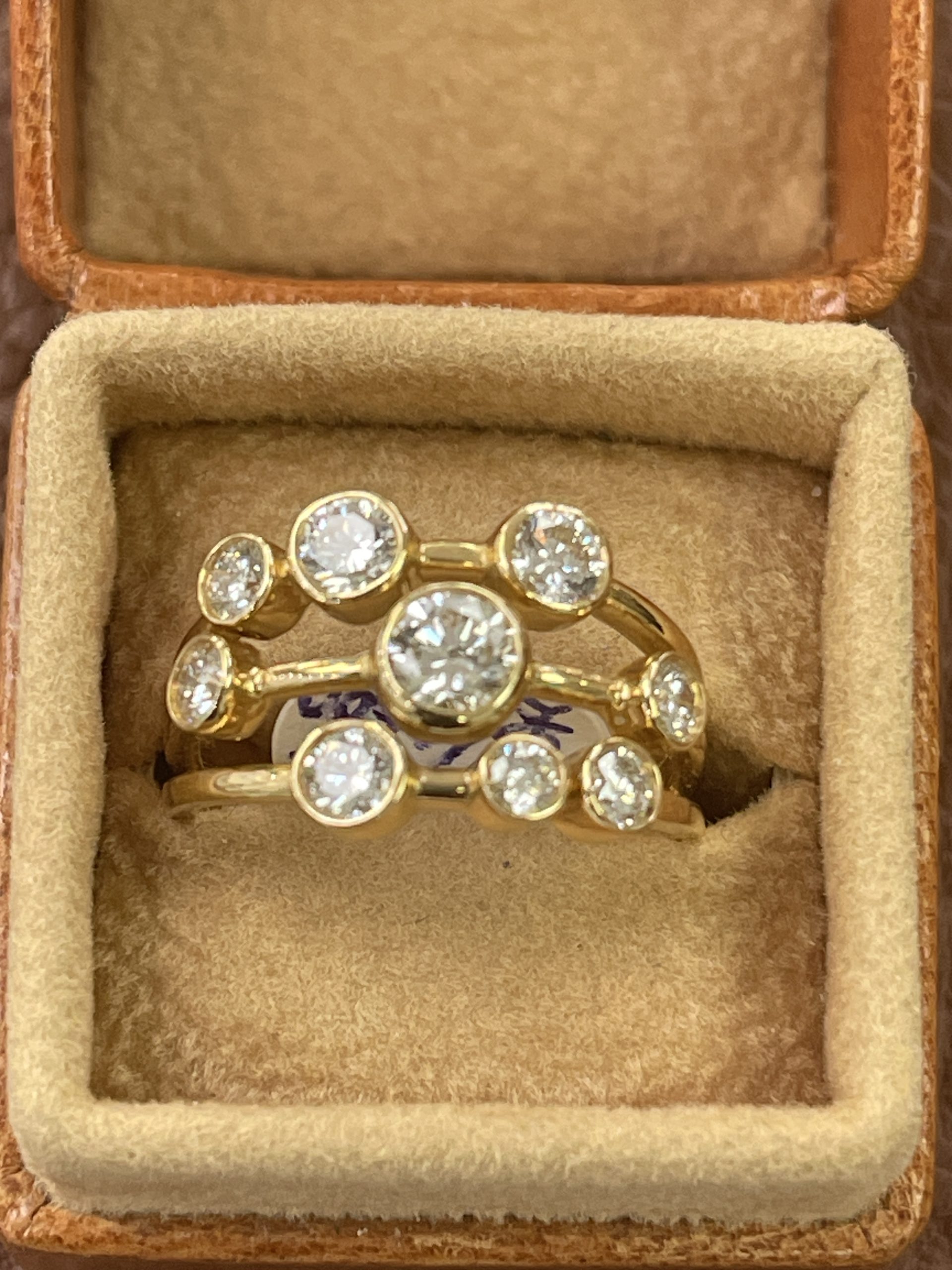 18ct Yellow Gold 1.52ct Diamond Bubble Ring