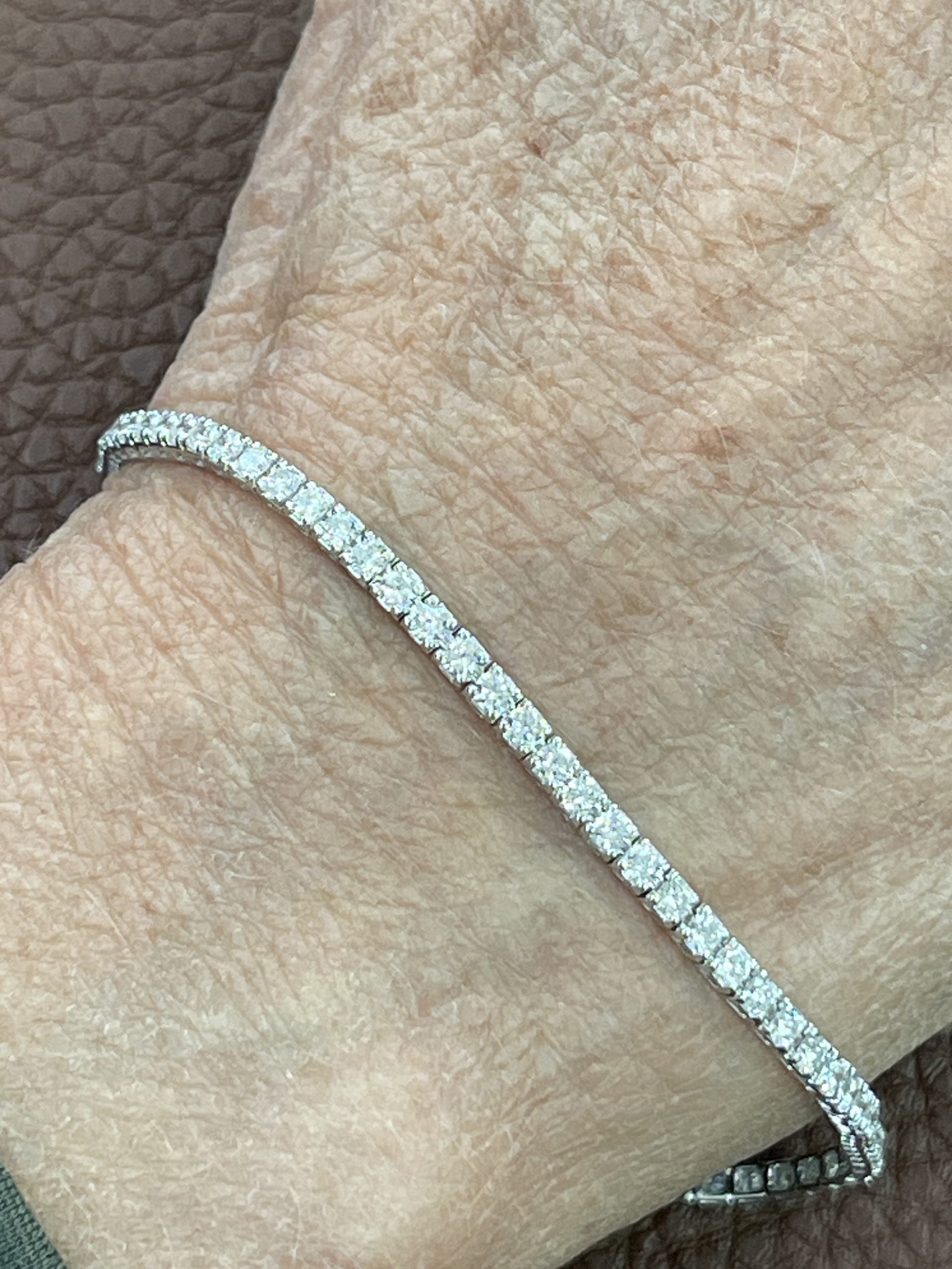 Platinum 3cts 05pts Natural Diamond Tennis Bracelet