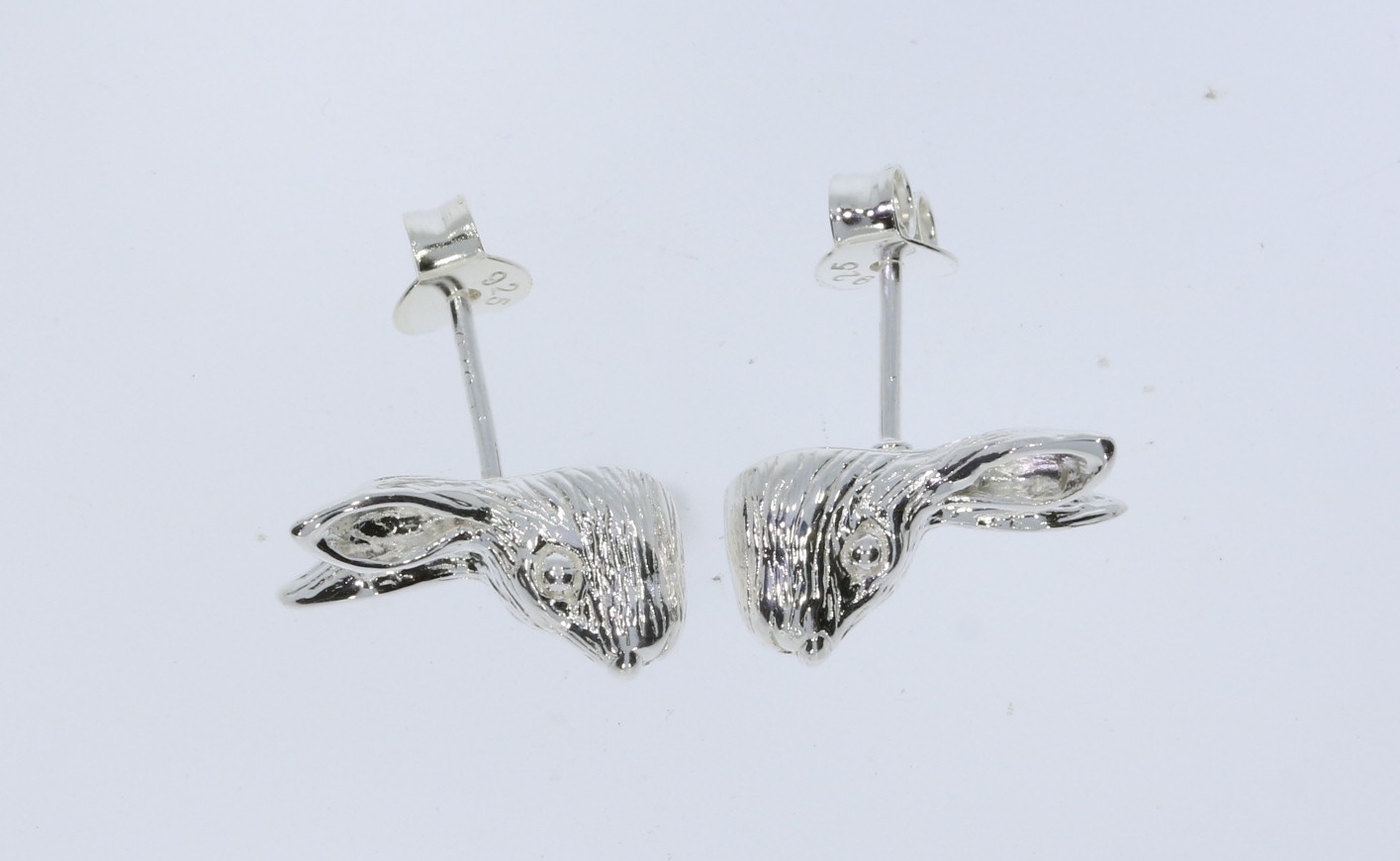 Sterling Silver Hare Stud Earrings Countryside