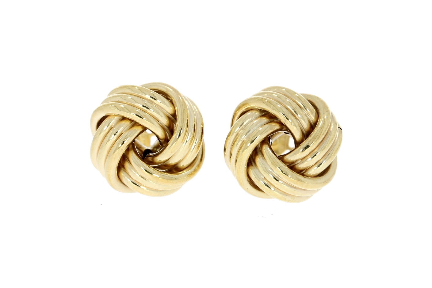 9ct Yellow Gold Polished Wool Knot Design Earrings Studs