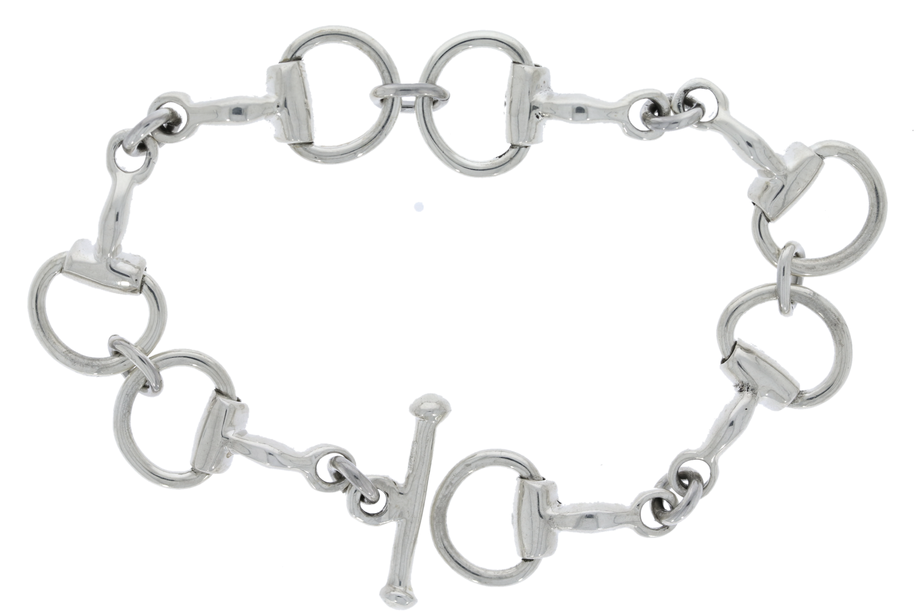 Sterling Silver Snaffle Bit Medium Bracelet Equestrian