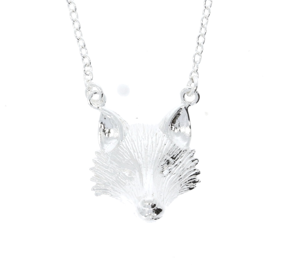 Sterling Silver Fox Mask Necklace Countryside