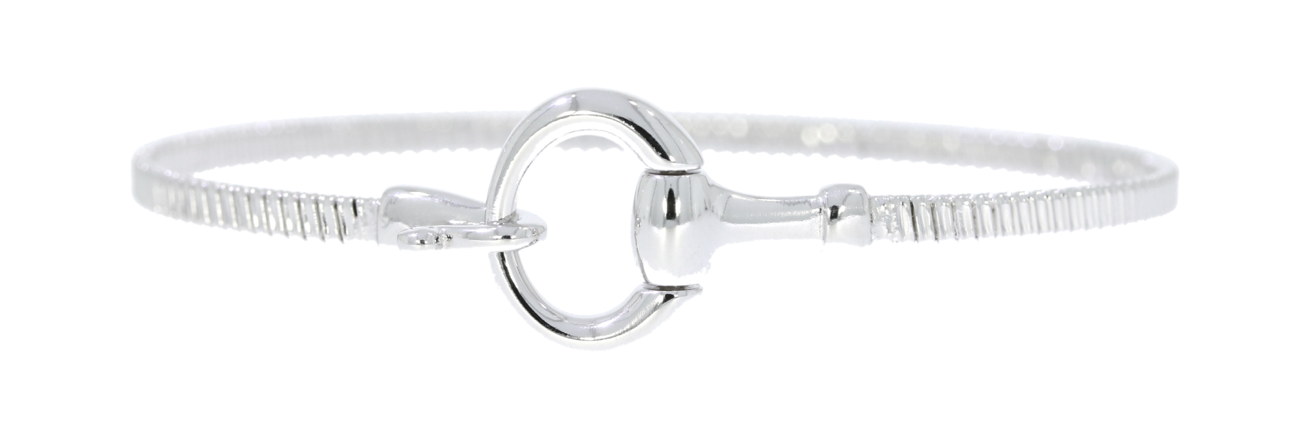 Sterling Silver Snaffle Bit Horse Design Bangle Equestrian Jewellery
