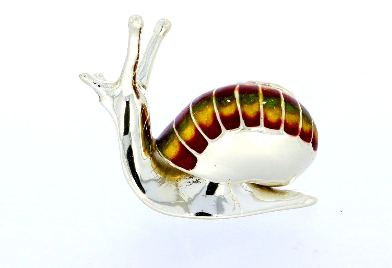 Saturno Sterling Silver & Enamel Small Snail