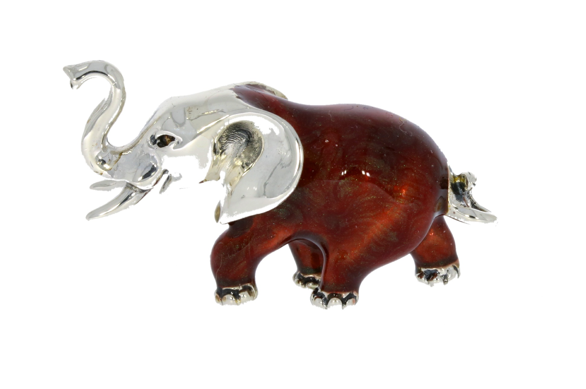 Saturno Sterling Silver & Enamel Large Elephant
