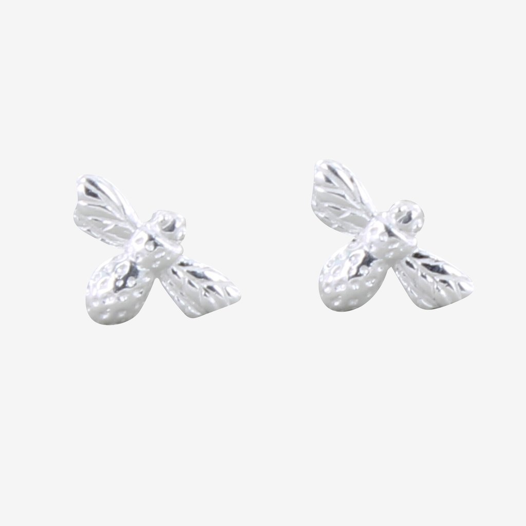 Sterling Silver Bumble Bee Stud Earrings