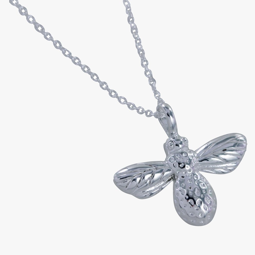 Sterling Silver Bumble Bee Pendant & Chain
