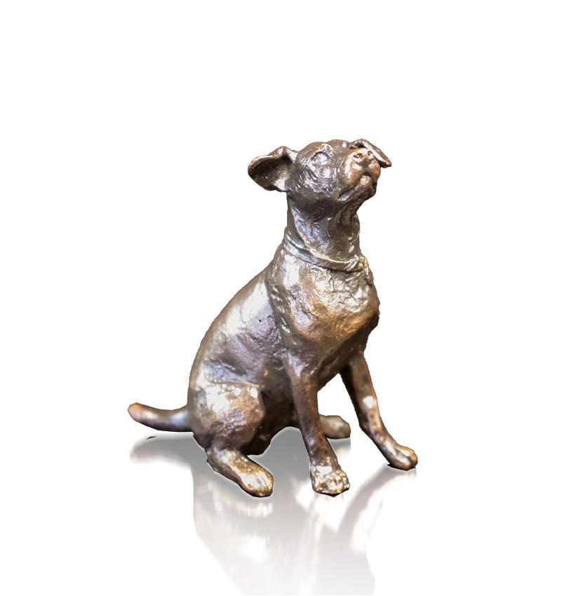 Solid Bronze Jack Russell Sitting (1121) by Michael Simpson