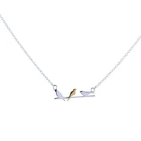 Sterling Silver Bird On A Wire Necklace