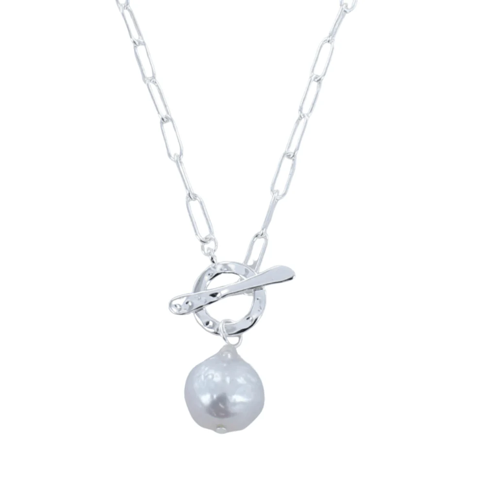 Sterling Silver Elegant Glamour Pearl Necklace Pendant
