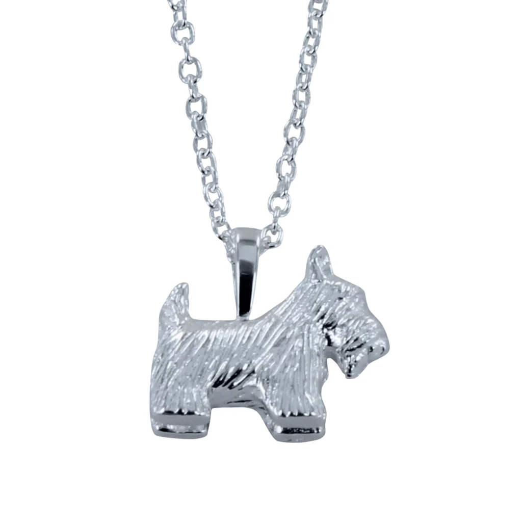 Sterling Silver Scottie Dog Pendant
