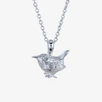 Sterling Silver Wren Bird Necklace Garden Wildlife
