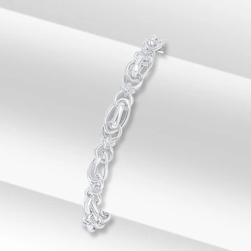 Sterling Silver 7mm Handmade Knot Twist Bracelet