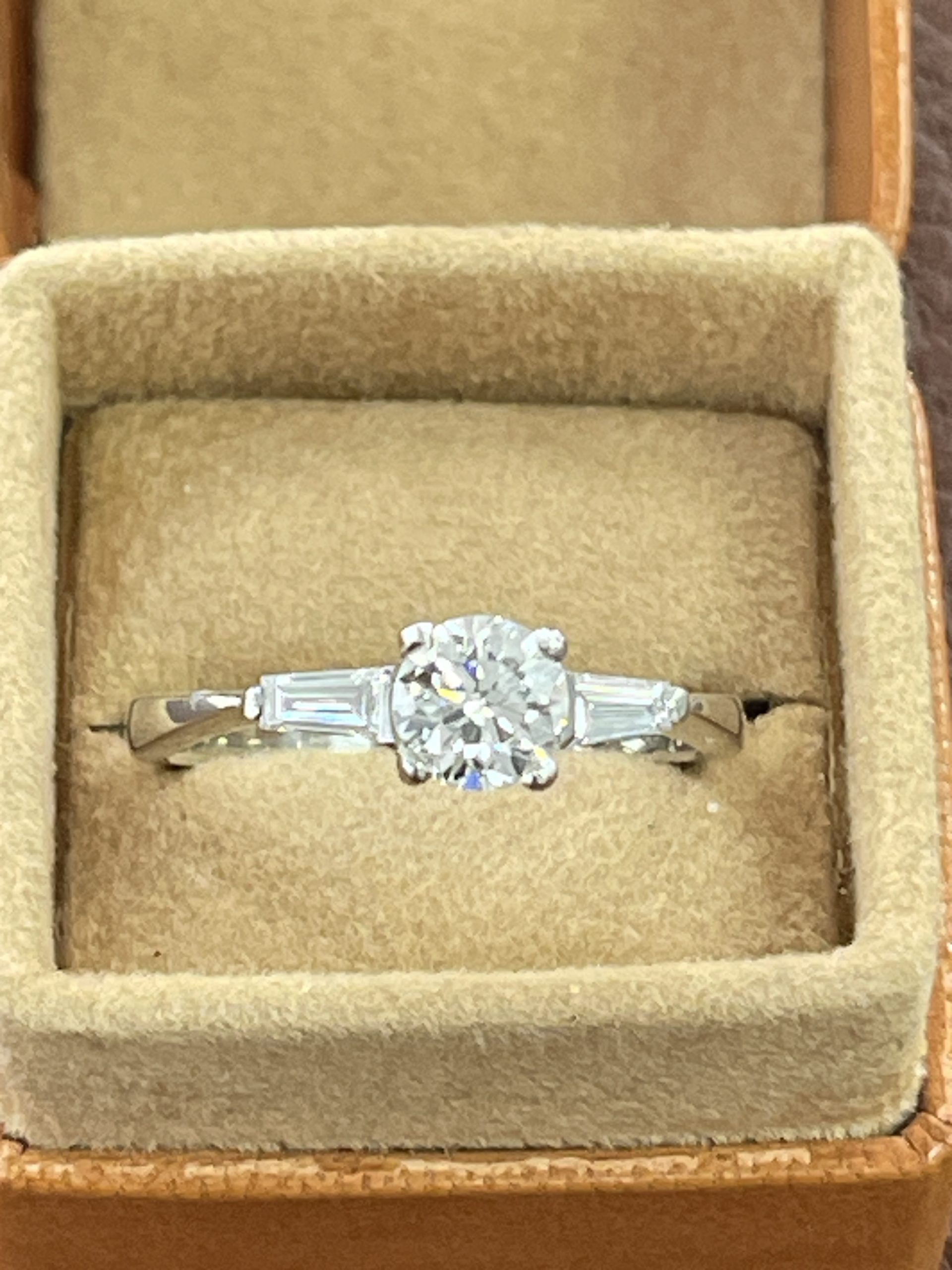 Platinum Diamond Solitaire Ring Secondhand GIA Certificated