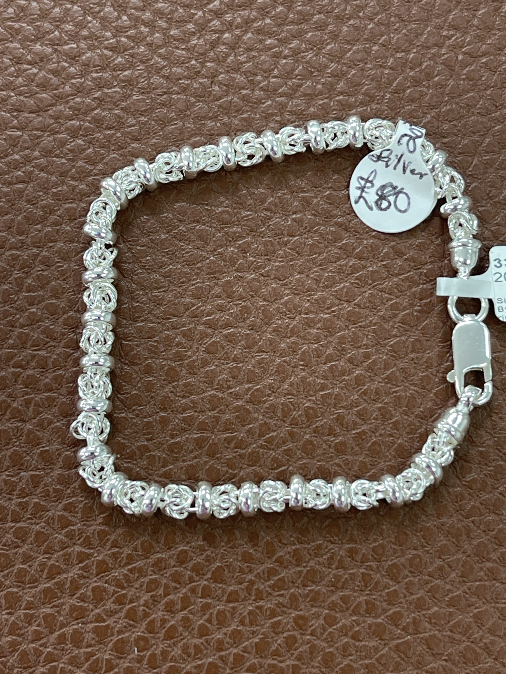 Sterling Silver Byzantine & Ring Bracelet