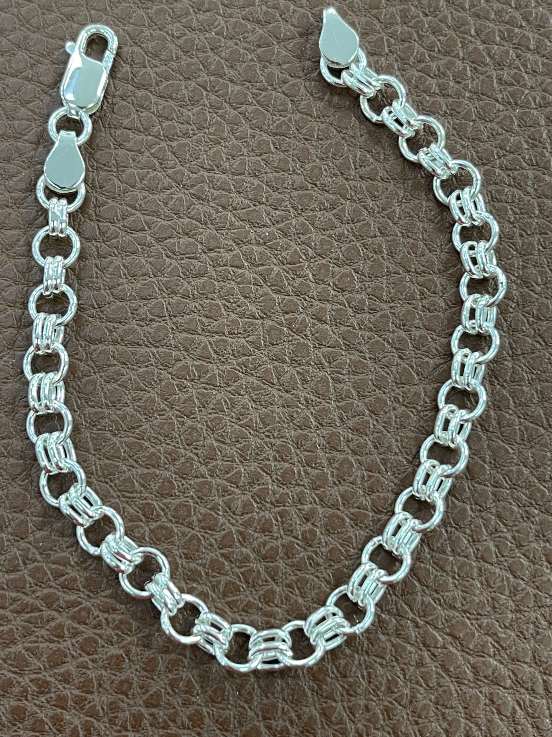 Sterling Silver Two-One Handmade Cable Bracelet