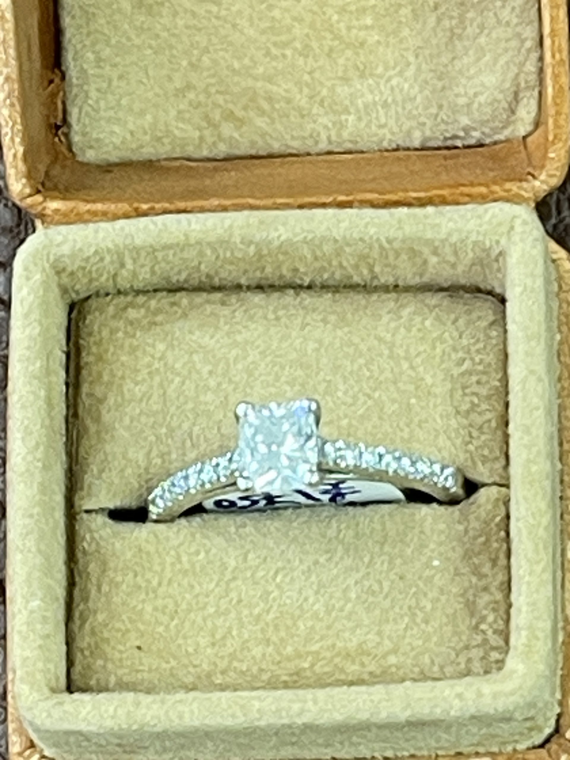 Platinum Cushion Cut Diamond Ring 86pts Secondhand