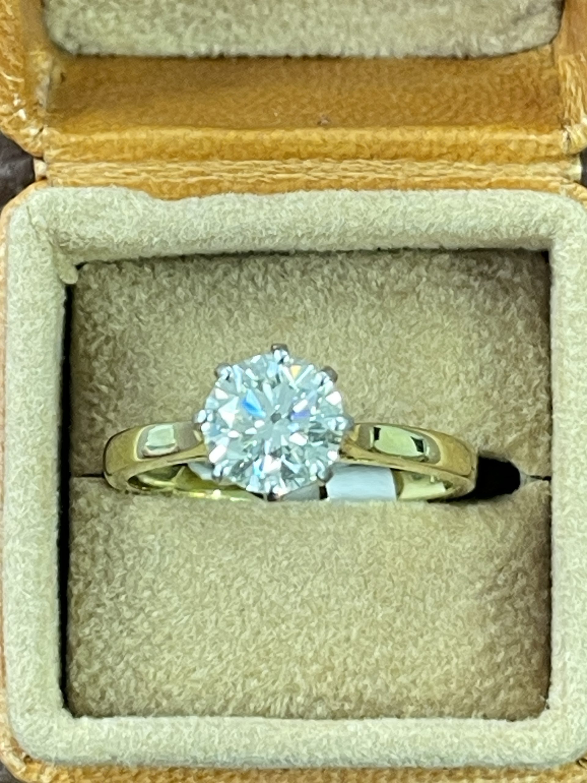 18ct Yellow Gold Solitaire Diamond Ring 1ct 52pts Secondhand
