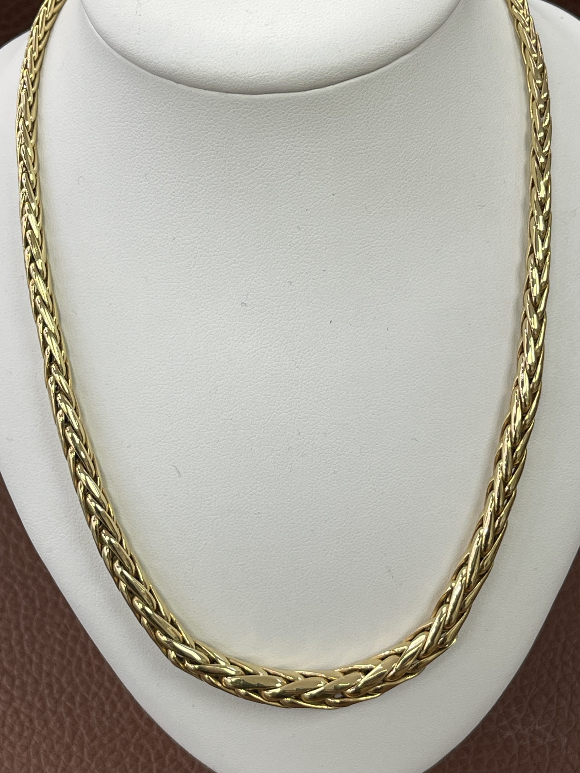 18ct Yellow Gold Graduated Foxtail Link Necklace Secondhand